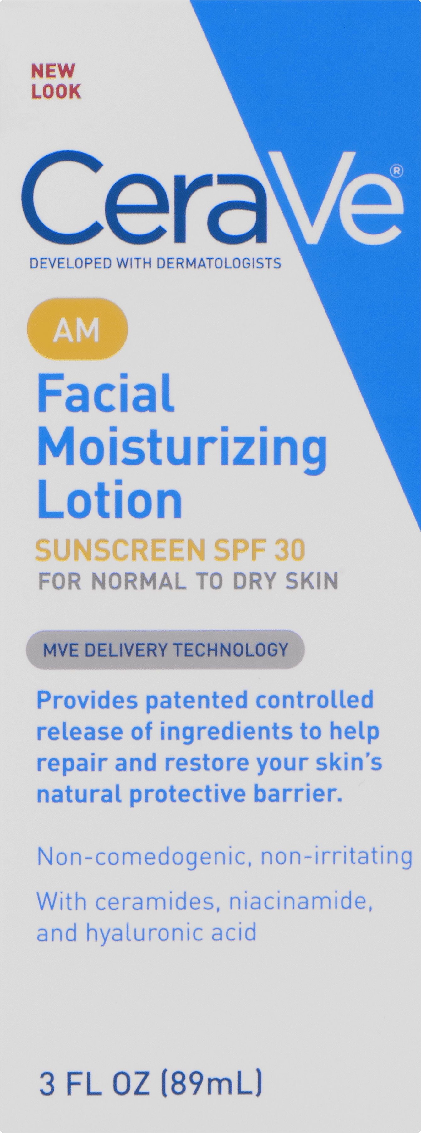 CeraVe Moisturizing Facial Lotion AM, SPF 30, 3 Ounce []