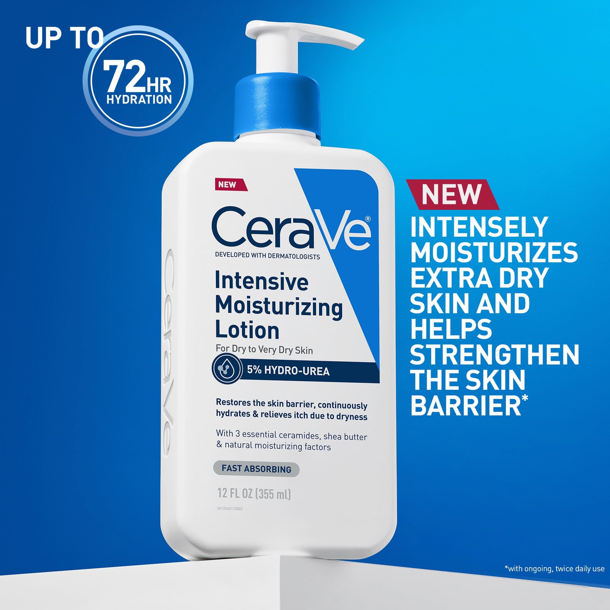 (2 pack) CeraVe Intensive Moisturizing Body Lotion for Dry to Very Dry Skin + Itch Relief