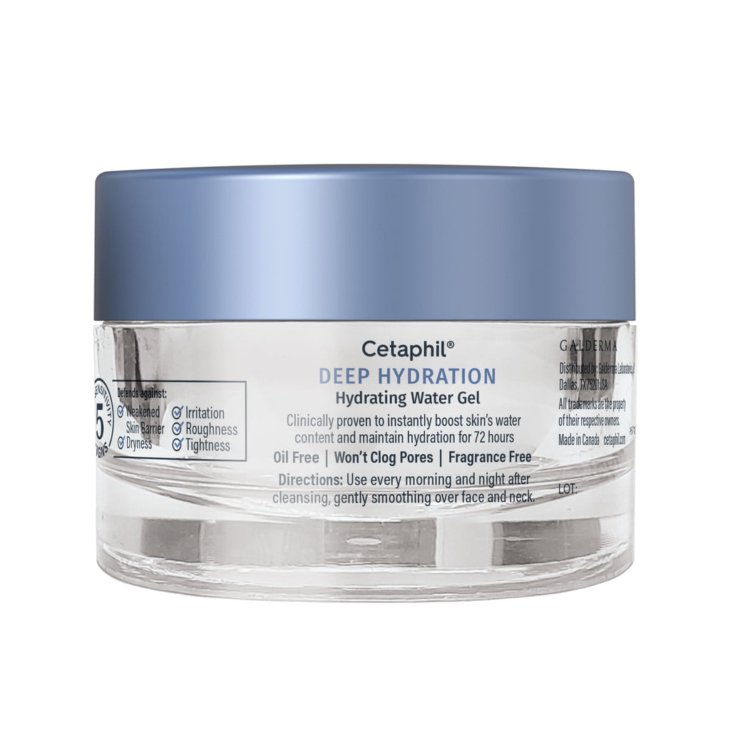 Cetaphil Deep Hydration Skin Restoring Water Gel 72 Hour Face Moisturizer, 1.7 fl oz