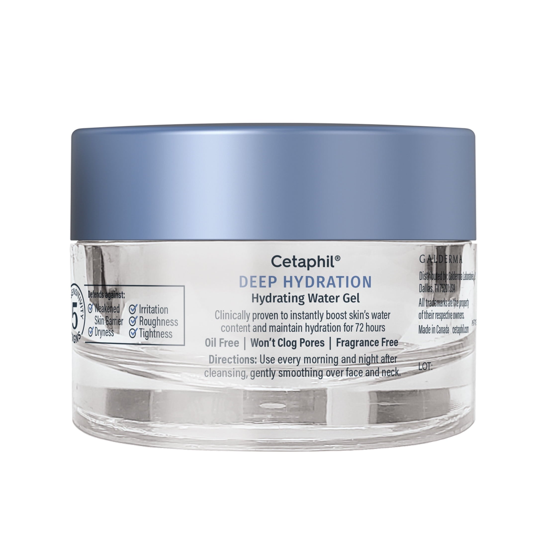 Cetaphil Deep Hydration Skin Restoring Water Gel 72 Hour Face Moisturizer, 1.7 fl oz