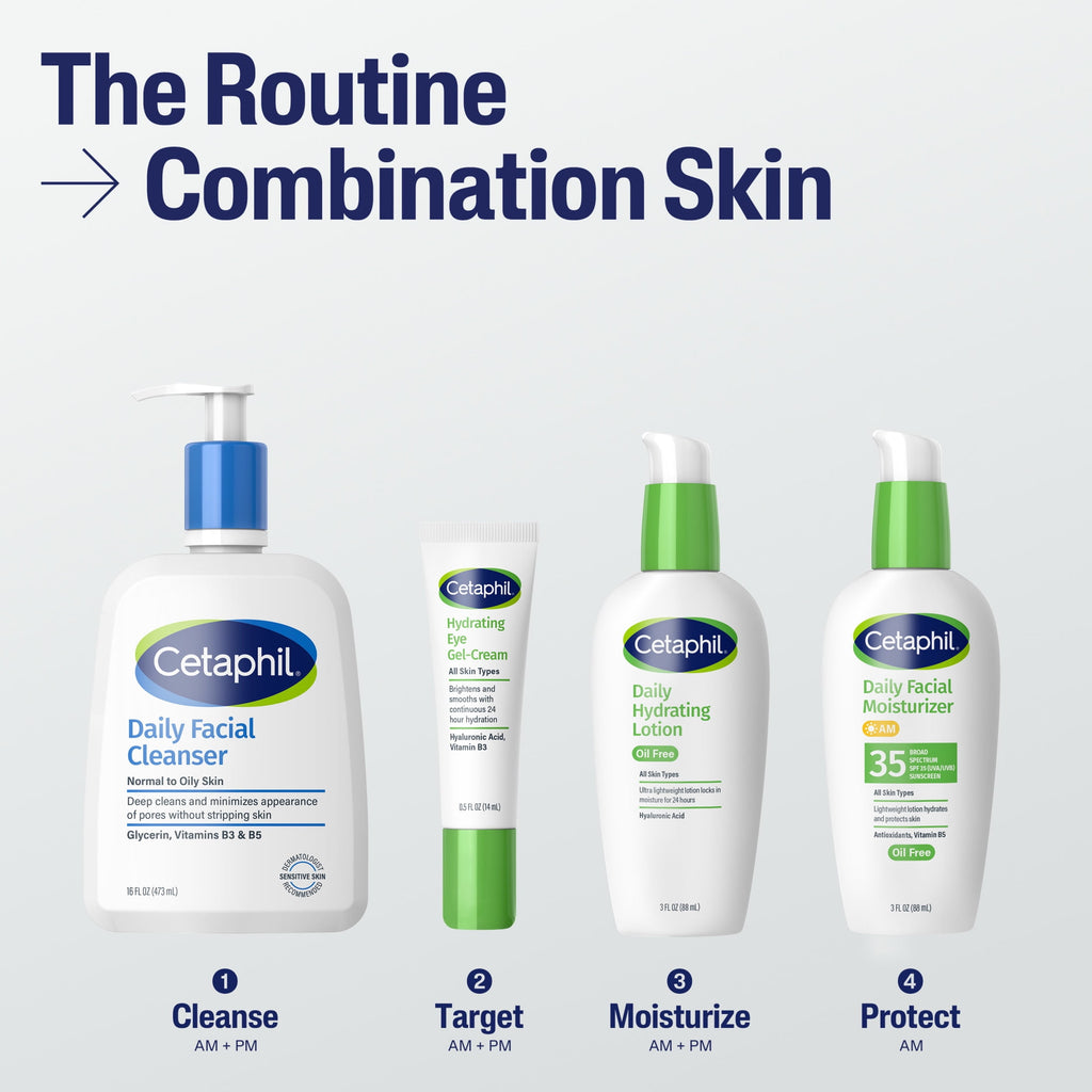 Cetaphil Daily Oil Free Hydrating Body Lotion with Hyaluronic Acid, 3 fl oz