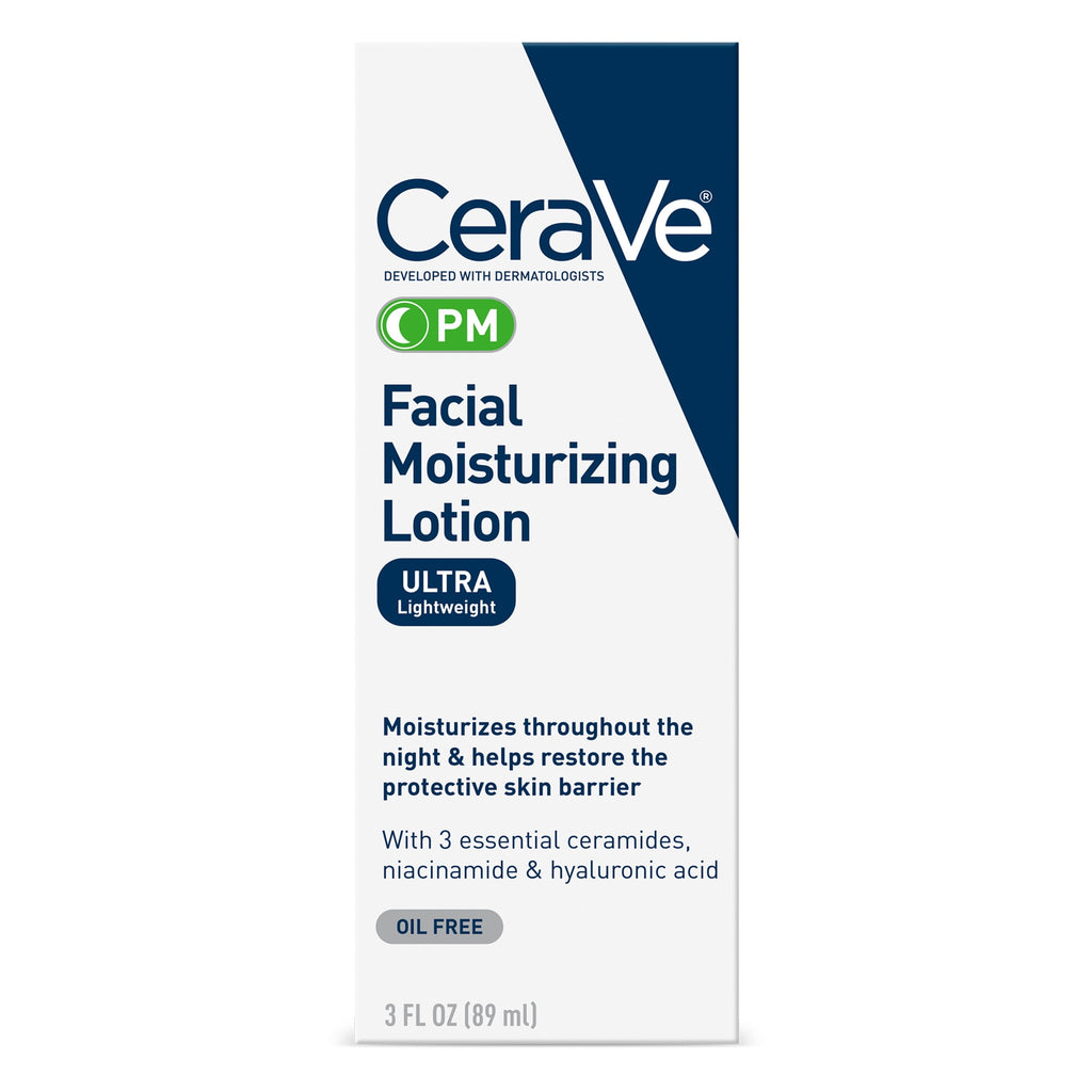 CeraVe PM Facial Moisturizing Lotion Night Cream, 3 fl oz