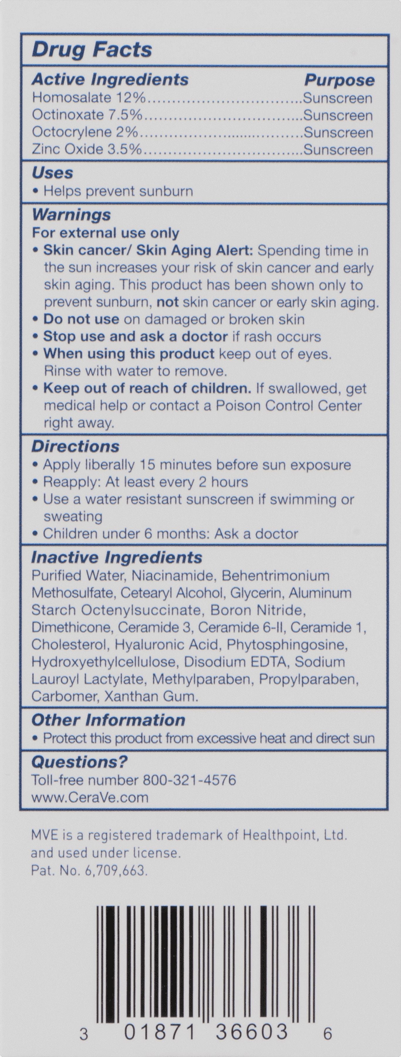 CeraVe Moisturizing Facial Lotion AM, SPF 30, 3 Ounce []