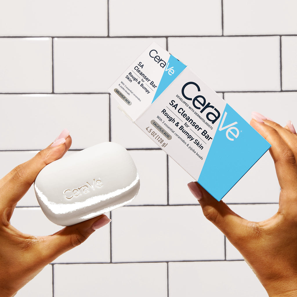 (3 pack) CeraVe SA Cleanser Bar for Rough & Bumpy Skin with Salicylic Acid 4.5 oz