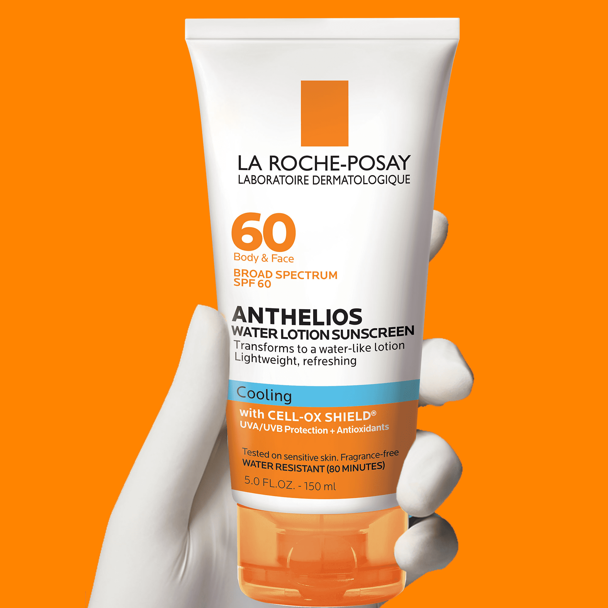La Roche-Posay Anthelios Cooling Water Sunscreen Lotion SPF 60, 5.0 fl oz