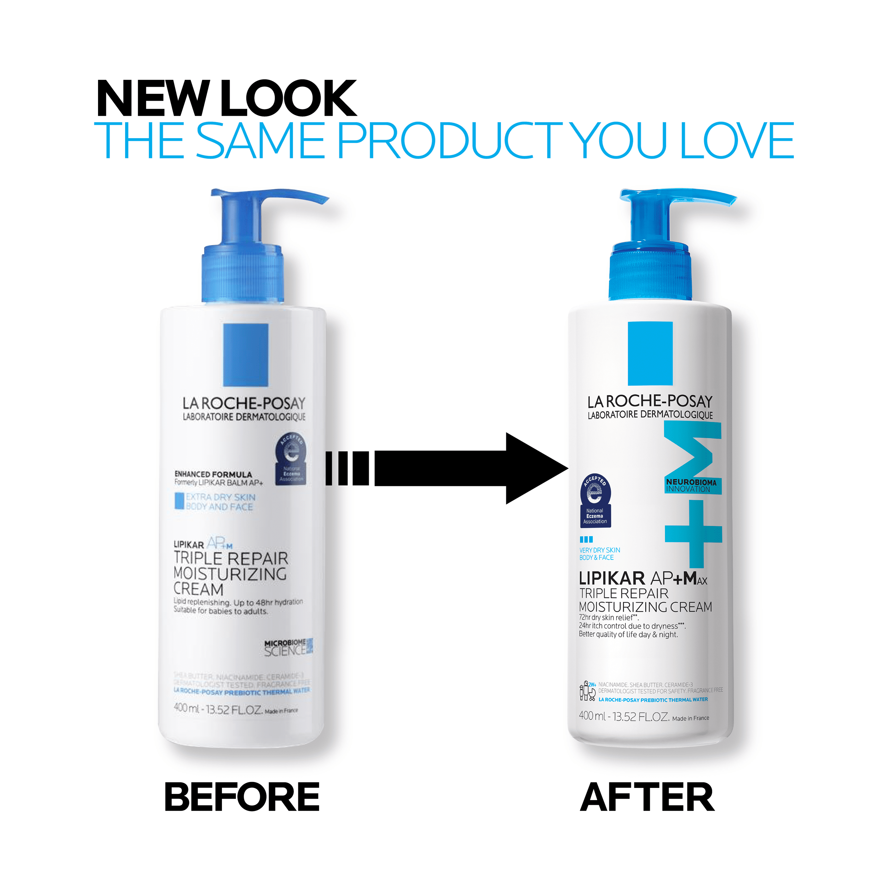 La Roche-Posay Lipikar AP+Max Triple Repair Moisturizing Cream, Body Cream for Dry Skin, 13.52 fl oz