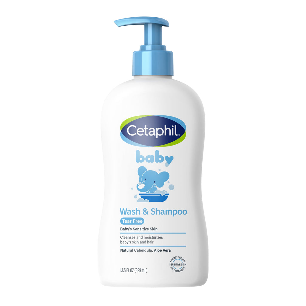Cetaphil Baby Moisturizing Shampoo and Body Wash with Aloe Vera&nbsp;and Natural Calendula, 13.5 fl oz