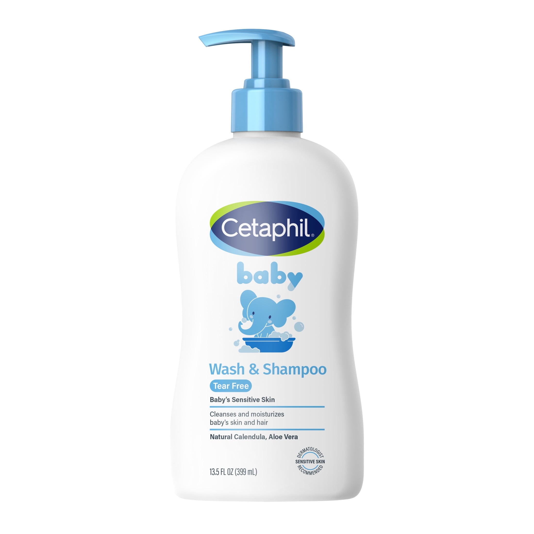 Cetaphil Baby Moisturizing Shampoo and Body Wash with Aloe Vera&nbsp;and Natural Calendula, 13.5 fl oz