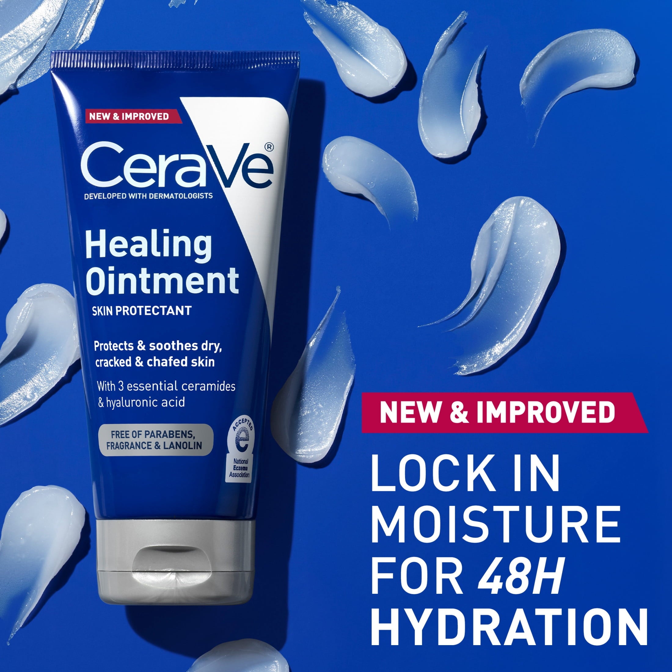 CeraVe Skin Care Healing with Petrolatum for Long-Lasting Dry Cracked Skin Relief Ointment 1.89 oz