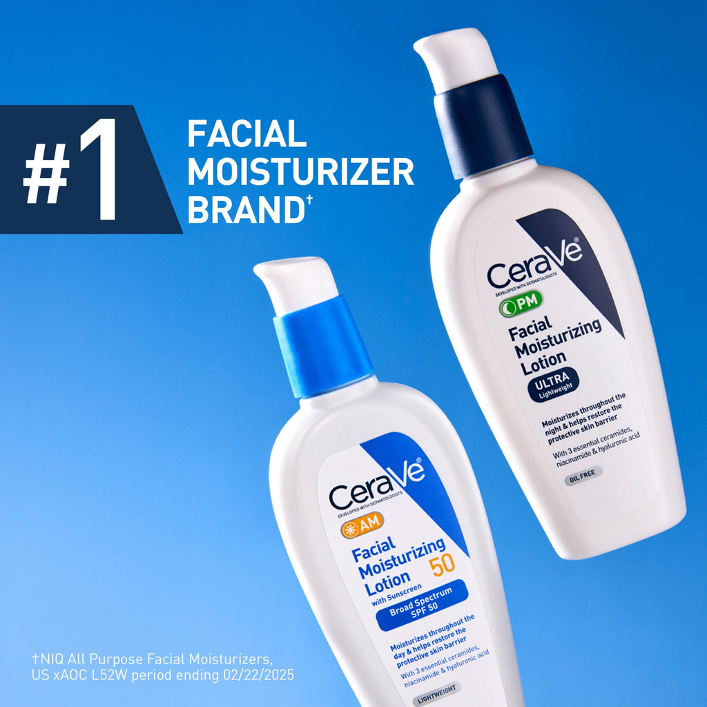 CeraVe PM Facial Moisturizing Lotion Night Cream, 3 fl oz