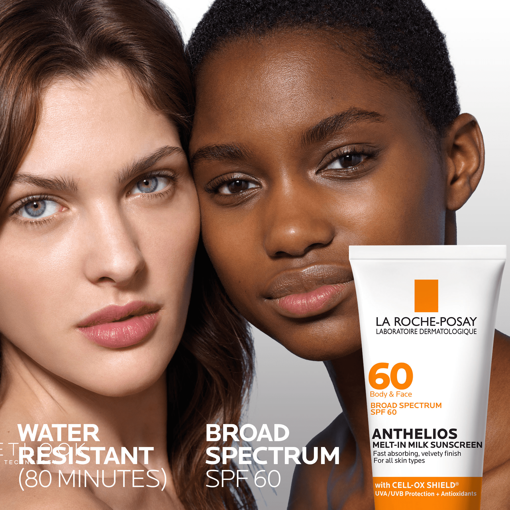 La Roche-Posay Anthelios Melt-In Milk Sunscreen SPF 60 Face and Body for All Skin Types 3.0 fl oz