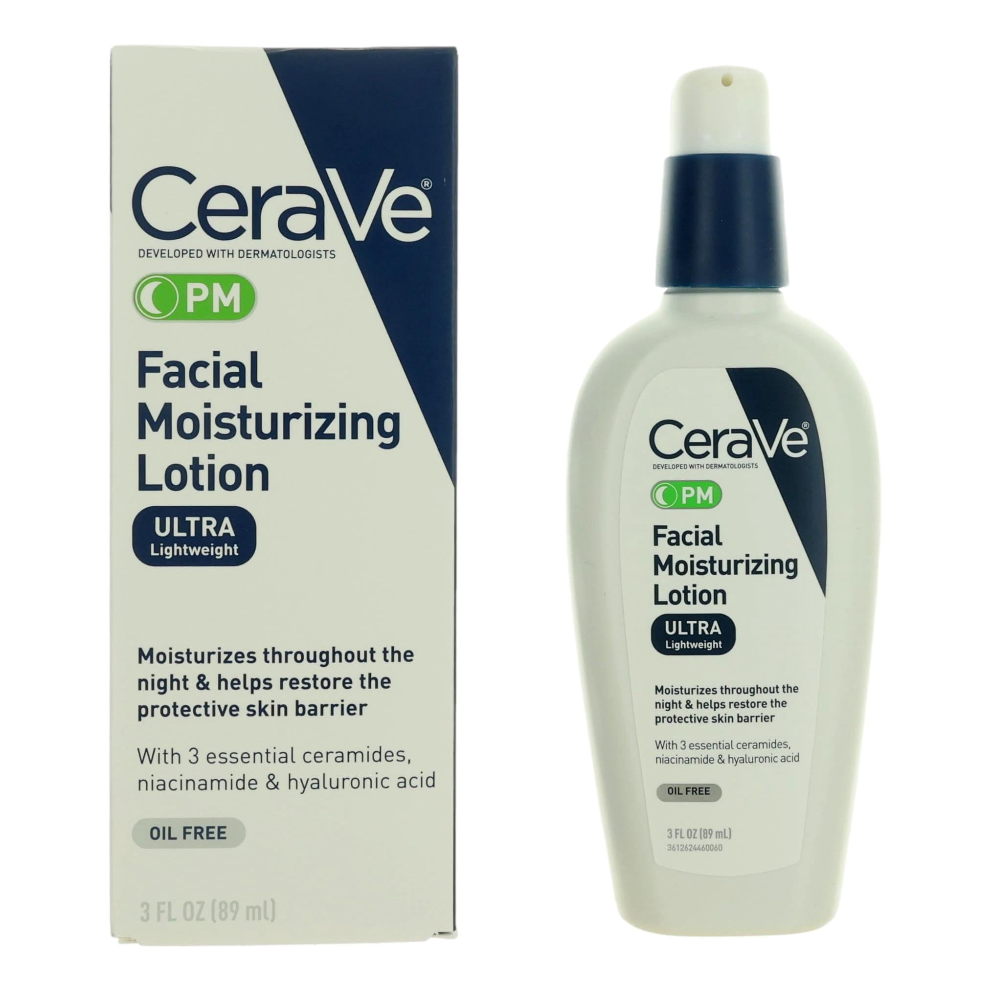 Nighttime Skincare Treatment Bundle with RoC Eye Cream, CeraVe PM Moisturizer & Neutrogena Hydro Boost Mask