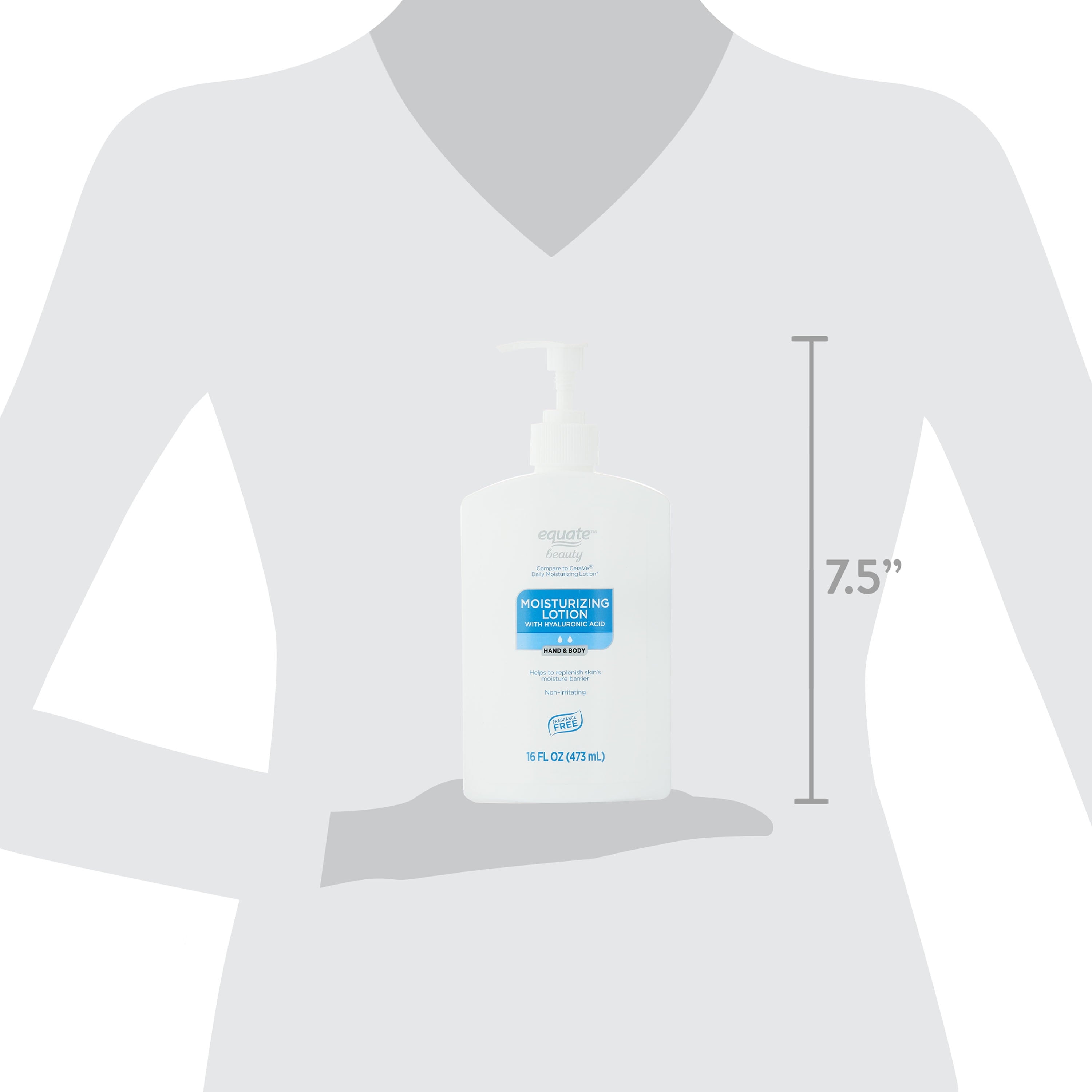 (4 pack) Equate Beauty Moisturizing Lotion with Hyaluronic Acid, 16 fl oz