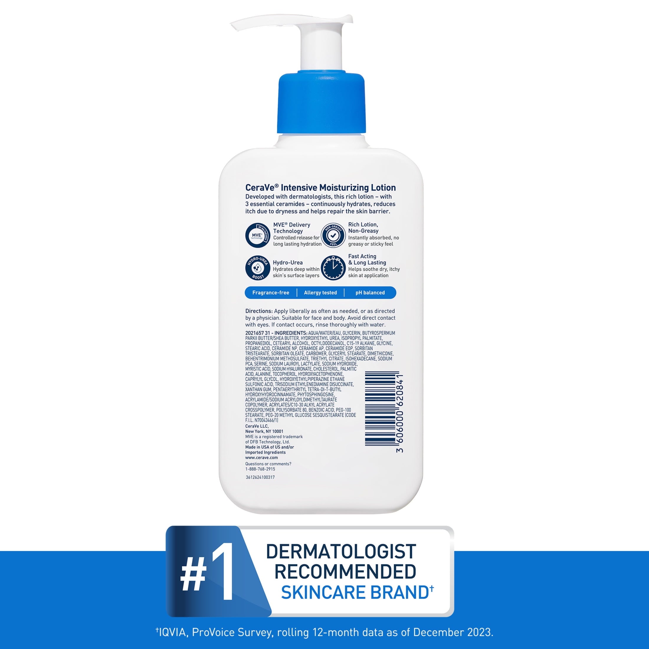 (2 pack) CeraVe Intensive Moisturizing Body Lotion for Dry to Very Dry Skin + Itch Relief