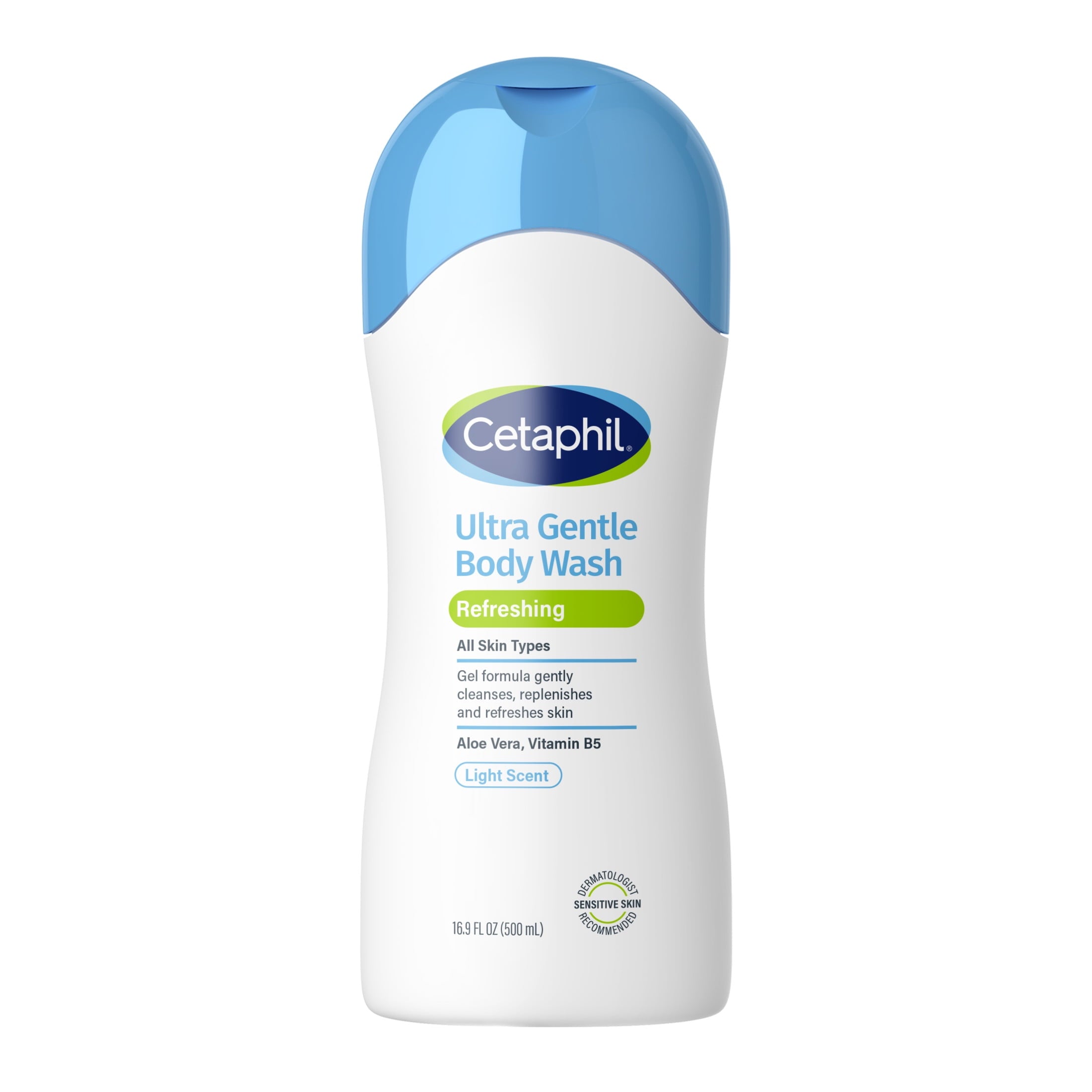 Cetaphil Ultra Gentle Refreshing Body Wash, Refreshing Scent For Dry to Normal, Sensitive Skin, 16.9 fl oz