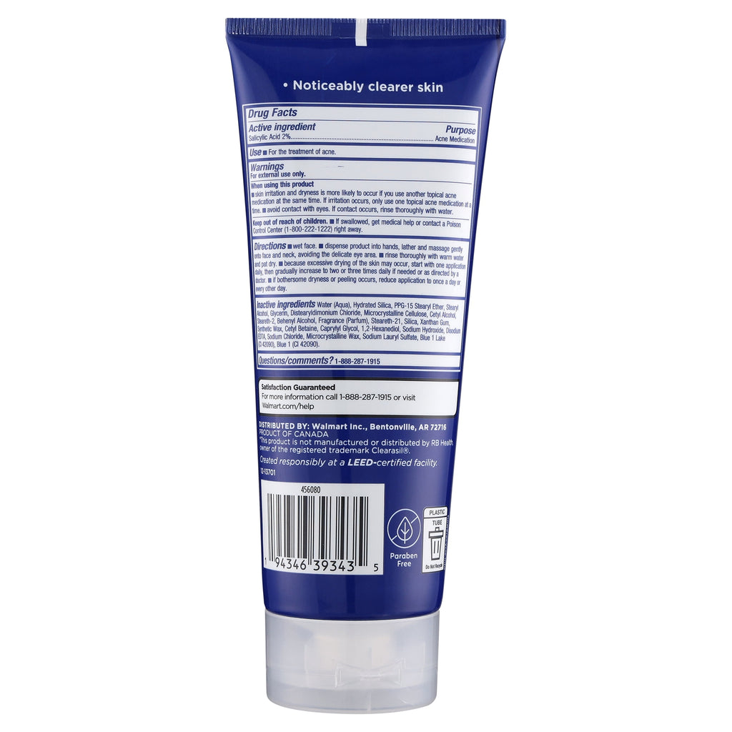 Equate Stubborn Acne Control Exfoliating Wash with Salicylic Acid, 6.78 fl oz