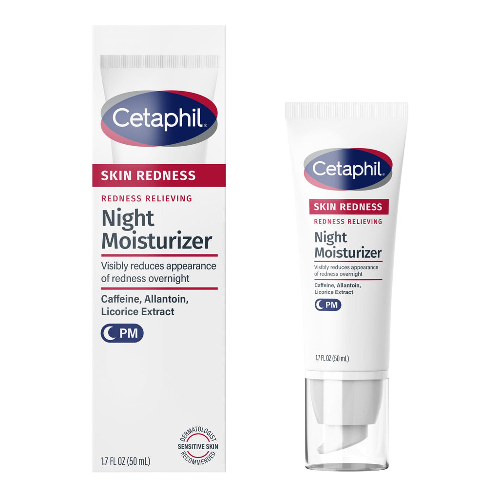 Cetaphil Redness Relieving Night Moisturizer SPF 40 For Dry, Redness-Prone Skin, 1.7 fl oz