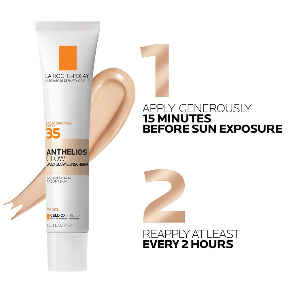La Roche-Posay Anthelios Glow Face Sunscreen SPF 30 - Pearl, 1.35 fl oz