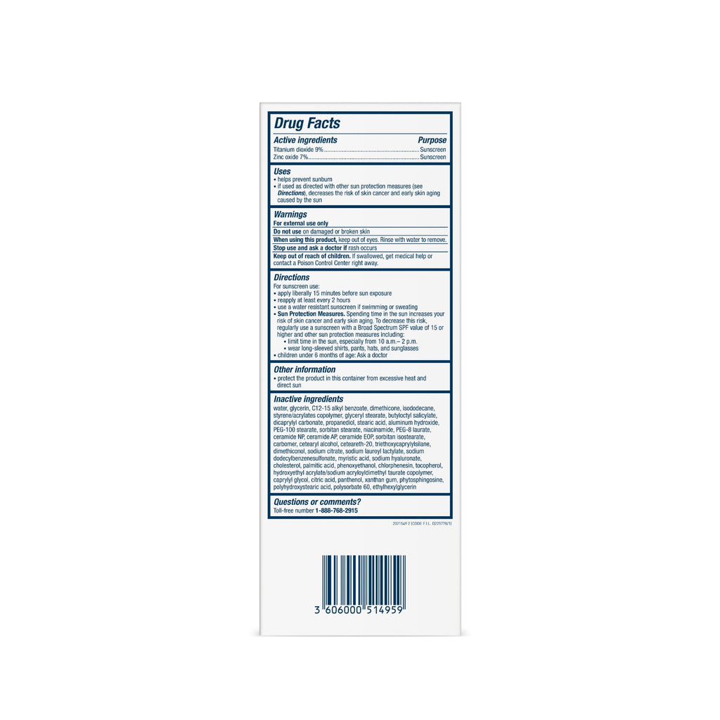 CeraVe Mineral Sunscreen Hydrating SPF 50 Face Lotion for Sensitive Skin, Kids & Adults 2.5 fl oz