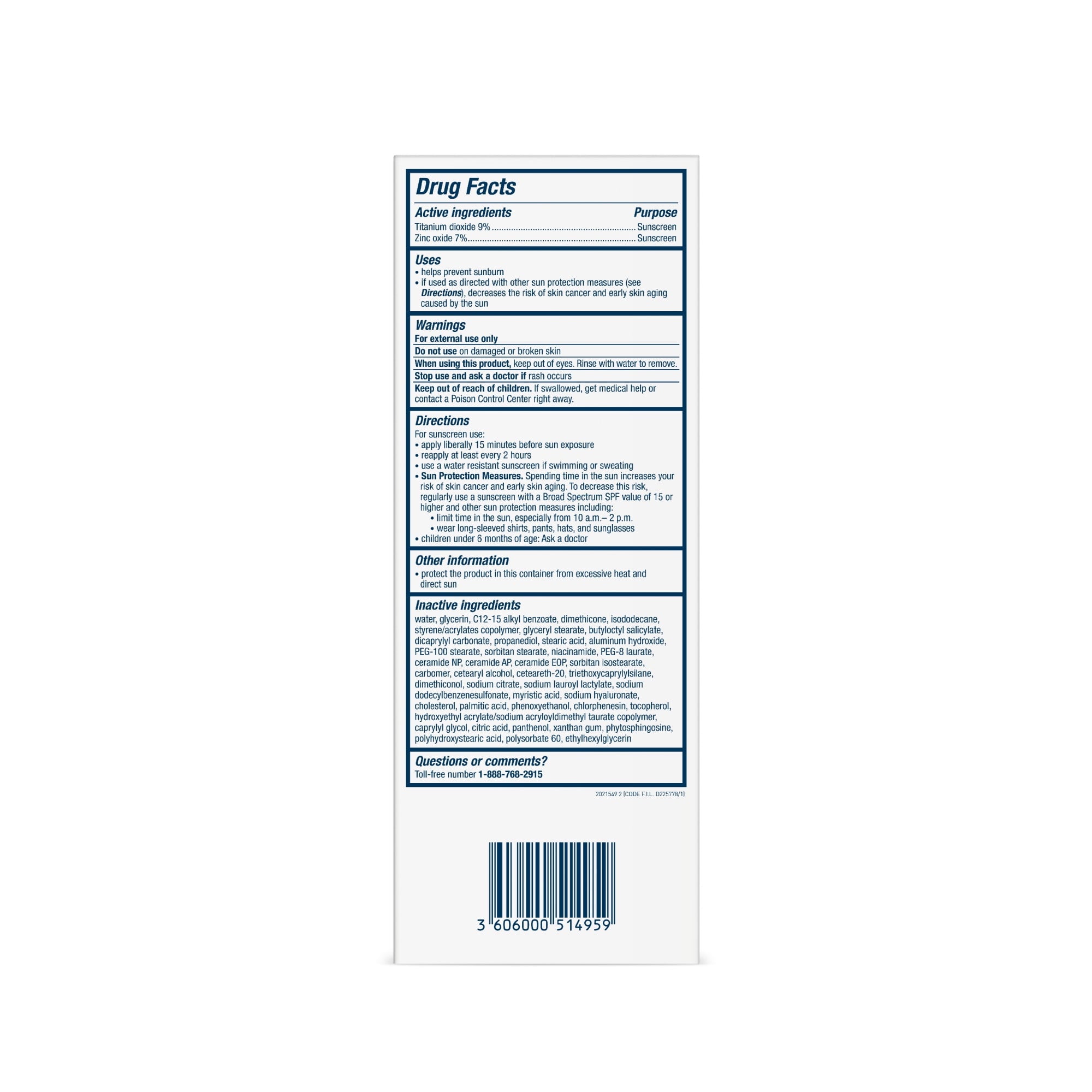 CeraVe Mineral Sunscreen Hydrating SPF 50 Face Lotion for Sensitive Skin, Kids & Adults 2.5 fl oz