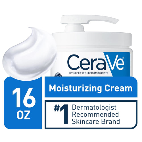 (3 pack) CeraVe Moisturizing Cream with Pump, Body Cream for Dry Skin, 16 oz.