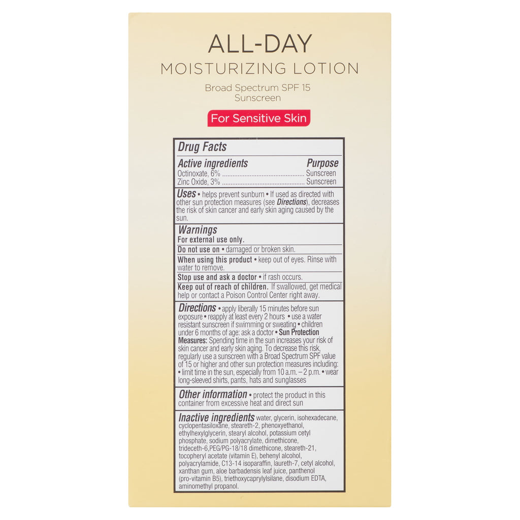 Equate Beauty All-Day Broad Spectrum Sunscreen Moisturizing Lotion, SPF 15, 6 fl oz
