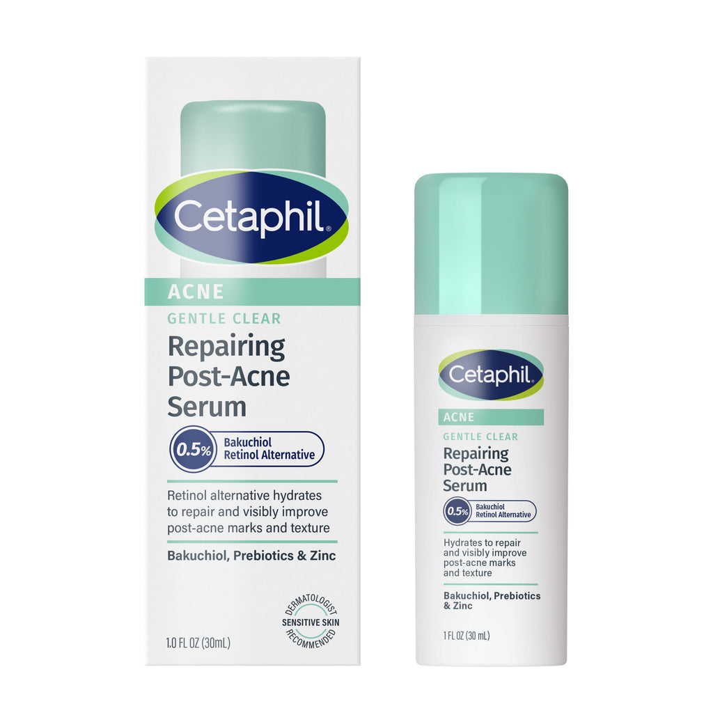 Cetaphil Gentle Clear Repairing Post-Acne Serum, Retinol Alternative, Oil Free Serum, Acne-Prone Skin, 1 fl oz