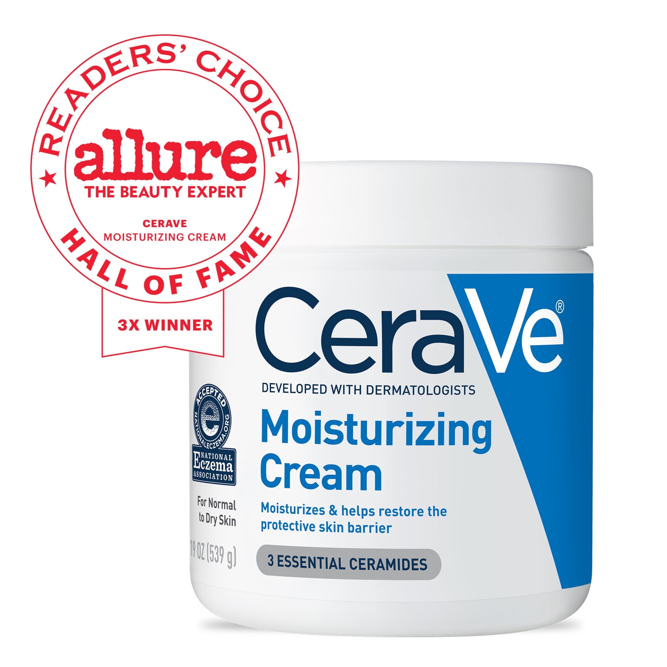 CeraVe Moisturizing Cream for Face & Body Normal to Very Dry Skin with Pump 16 oz