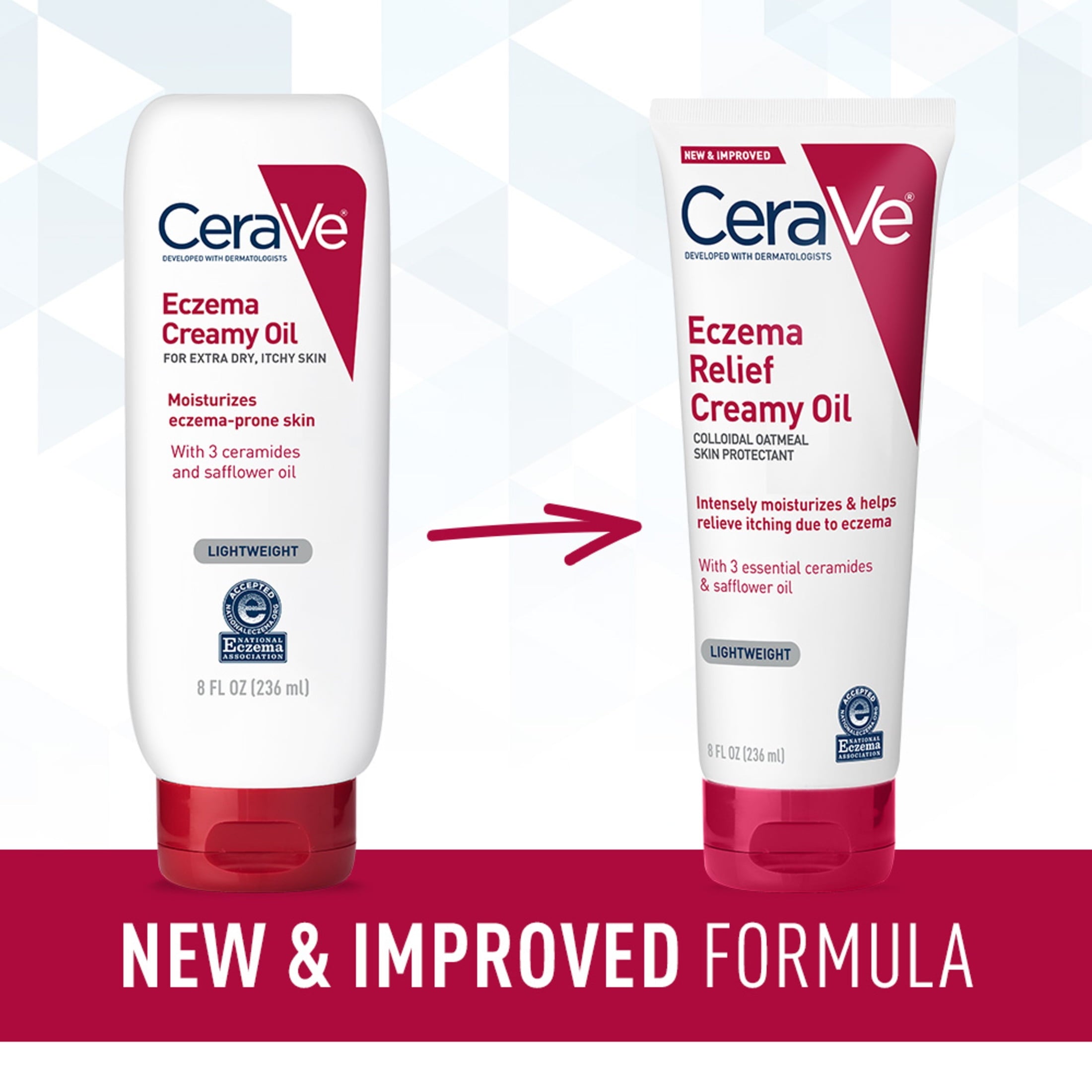 CeraVe Eczema Relief Creamy Body Oil for Itchy Dry Skin with Colloidal Oatmeal, 8 fl oz