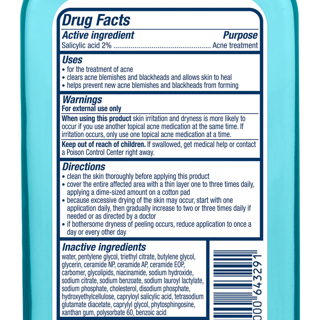 CeraVe BHA Exfoliating Facial Toner 2% Salicylic Acid Acne Treatment 8 fl oz