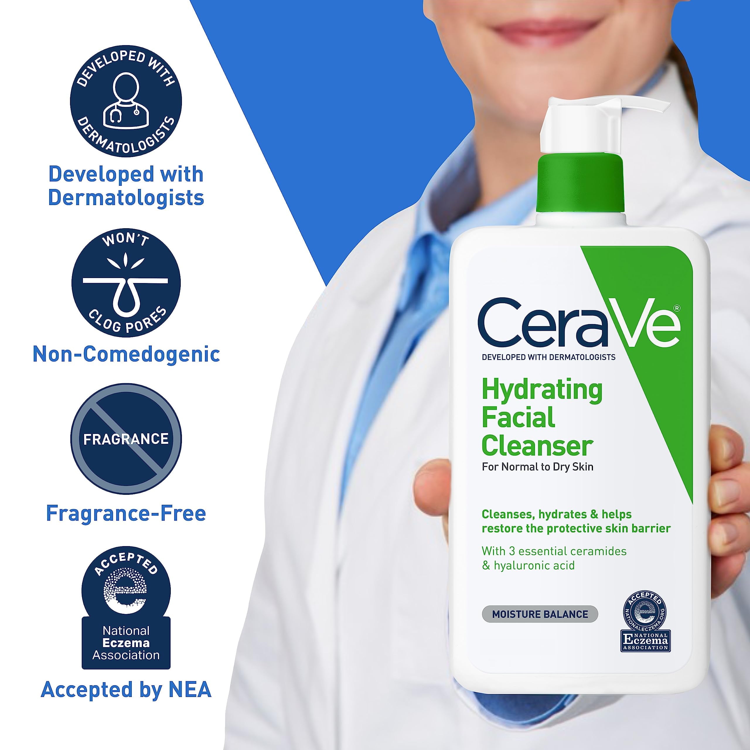 (2 pack) CeraVe Hydrating Facial Cleanser 19oz
