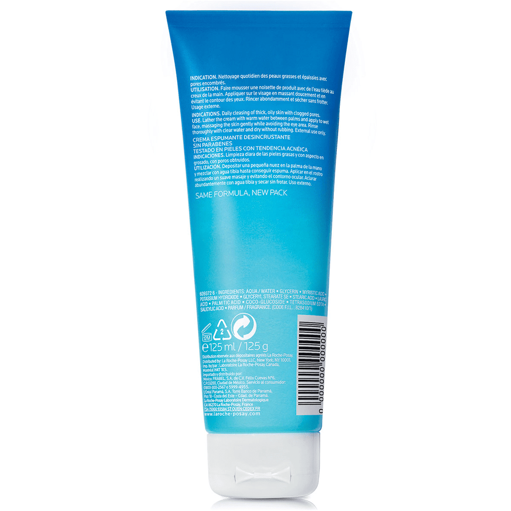 La Roche-Posay Effaclar Cream Cleanser for Oily Skin, 4.22 fl oz