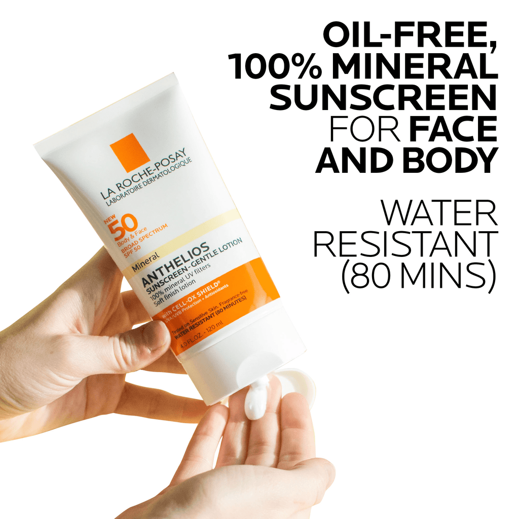 La Roche-Posay Anthelios SPF 50 Gentle Lotion Mineral Sunscreen, 4.0 fl oz