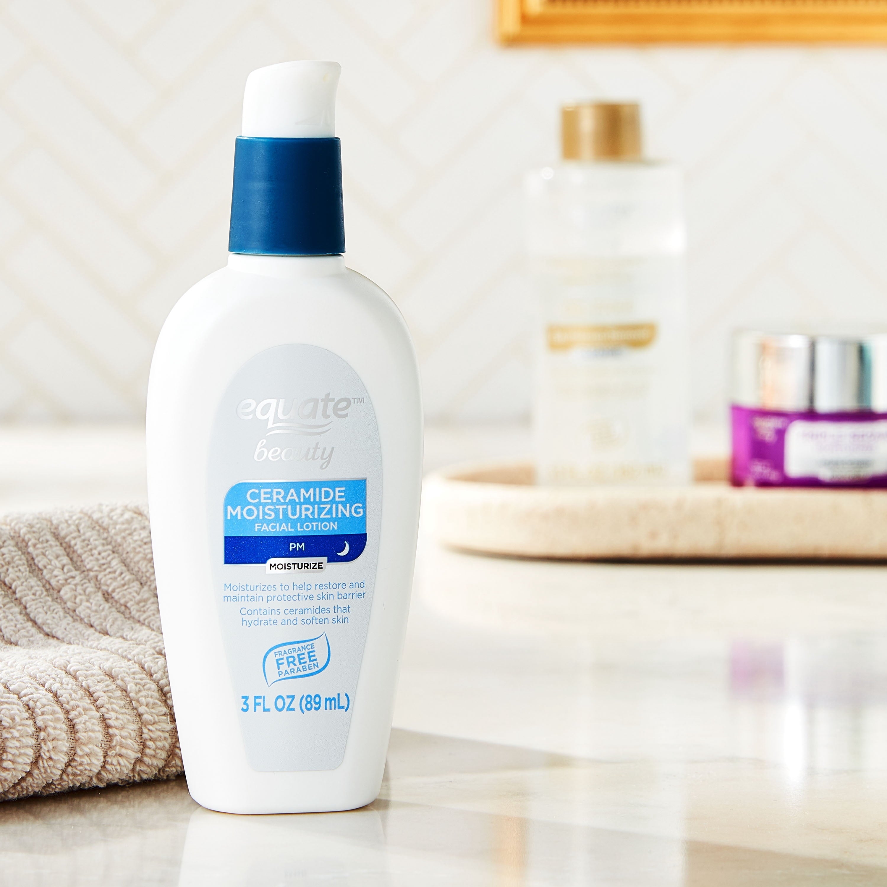 Equate Facial Moisturizing Lotion PM, 3 fl oz