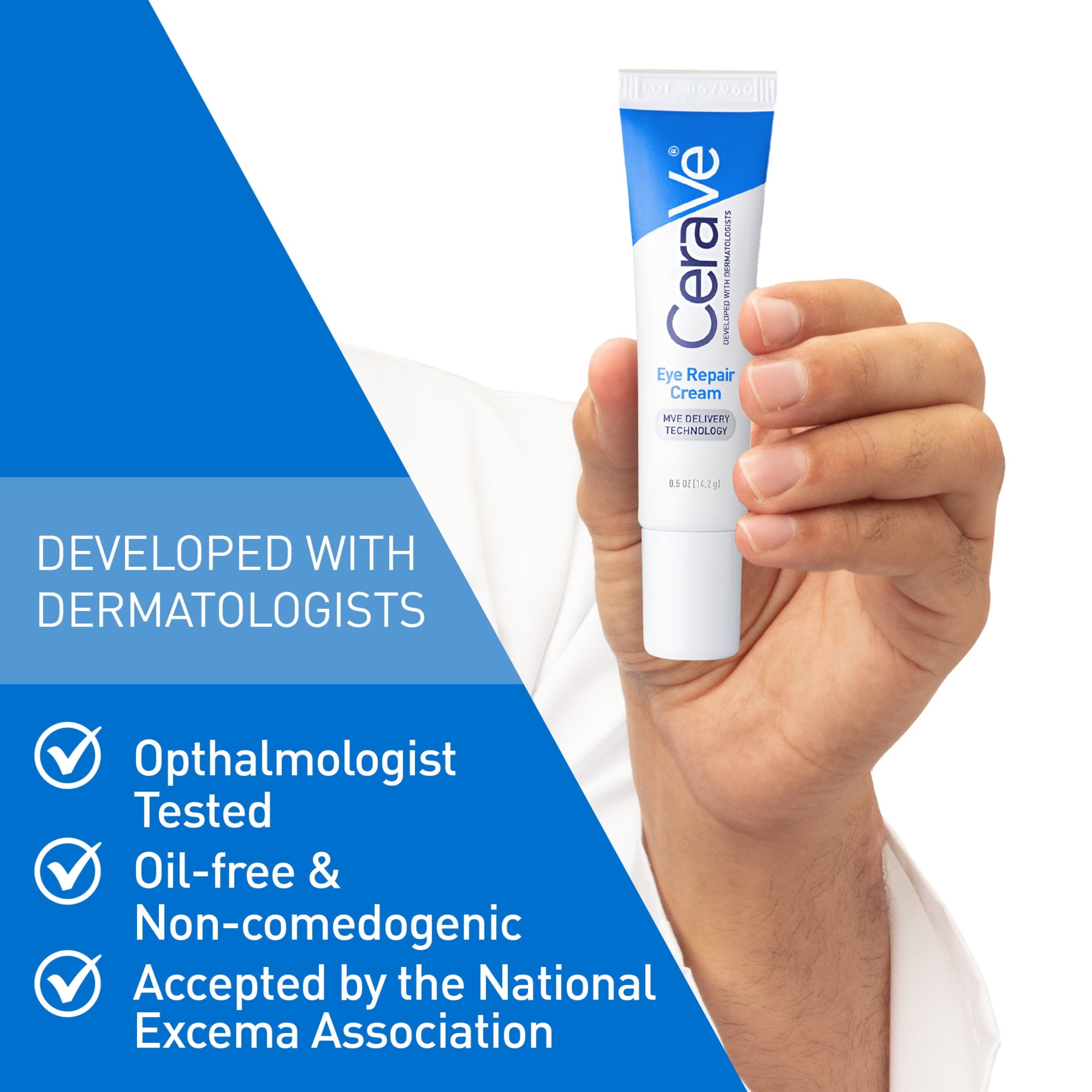PR CeraVe Eye Repair Cream for Dark Circles and Puffiness, 0.5 oz
