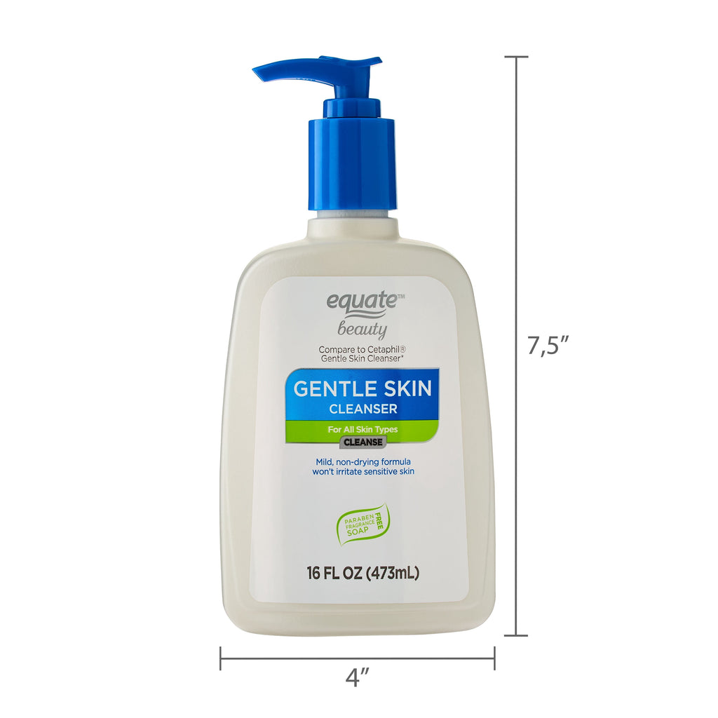 (3 pack) Equate Gentle Skin Cleanser for All Skin Types, 16 fl oz