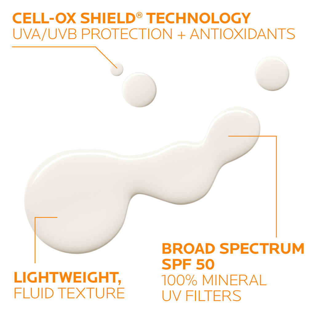 La Roche-Posay Anthelios Non-Greasy All Oil-Free, Fragrance-Free, Paraben-Free Cell-Ox Shield® Technology, Broad Spectrum SPF 50, Liquid for Face, Fragrance Free 1 Count