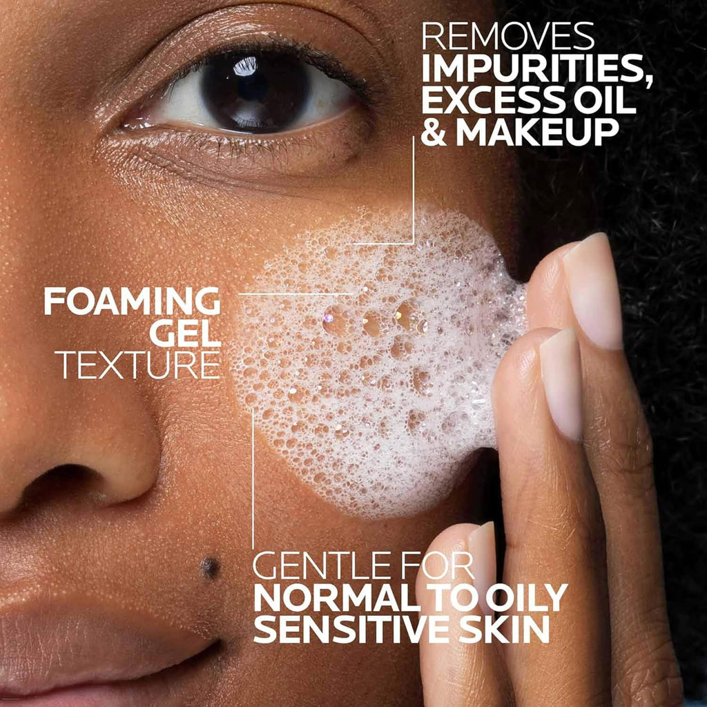 La Roche-Posay Toleriane Purifying Foaming Face Wash for Oily and Normal Skin, Oil-Free Facial Cleanser,13.52 fl oz