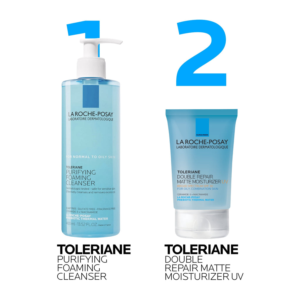La Roche-Posay Toleriane Double Repair Oil-Free Matte Face Moisturizer SPF 30 for Oily Skin, 3.38 fl oz