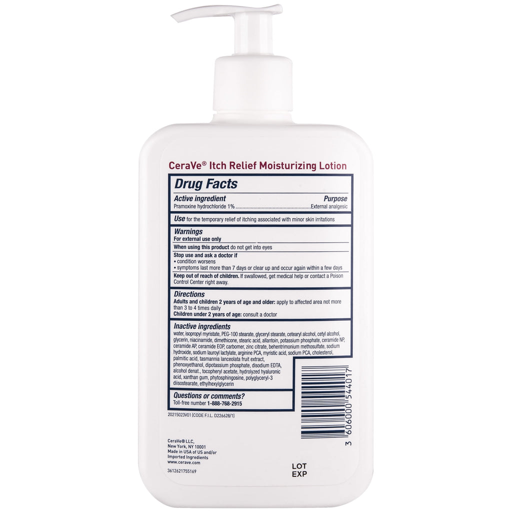 (3 pack) CeraVe Moisturizing Itch Relief Lotion with Pramoxine