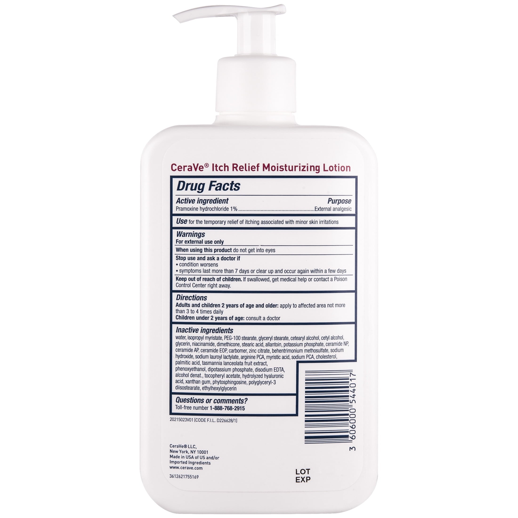 (3 pack) CeraVe Moisturizing Itch Relief Lotion with Pramoxine