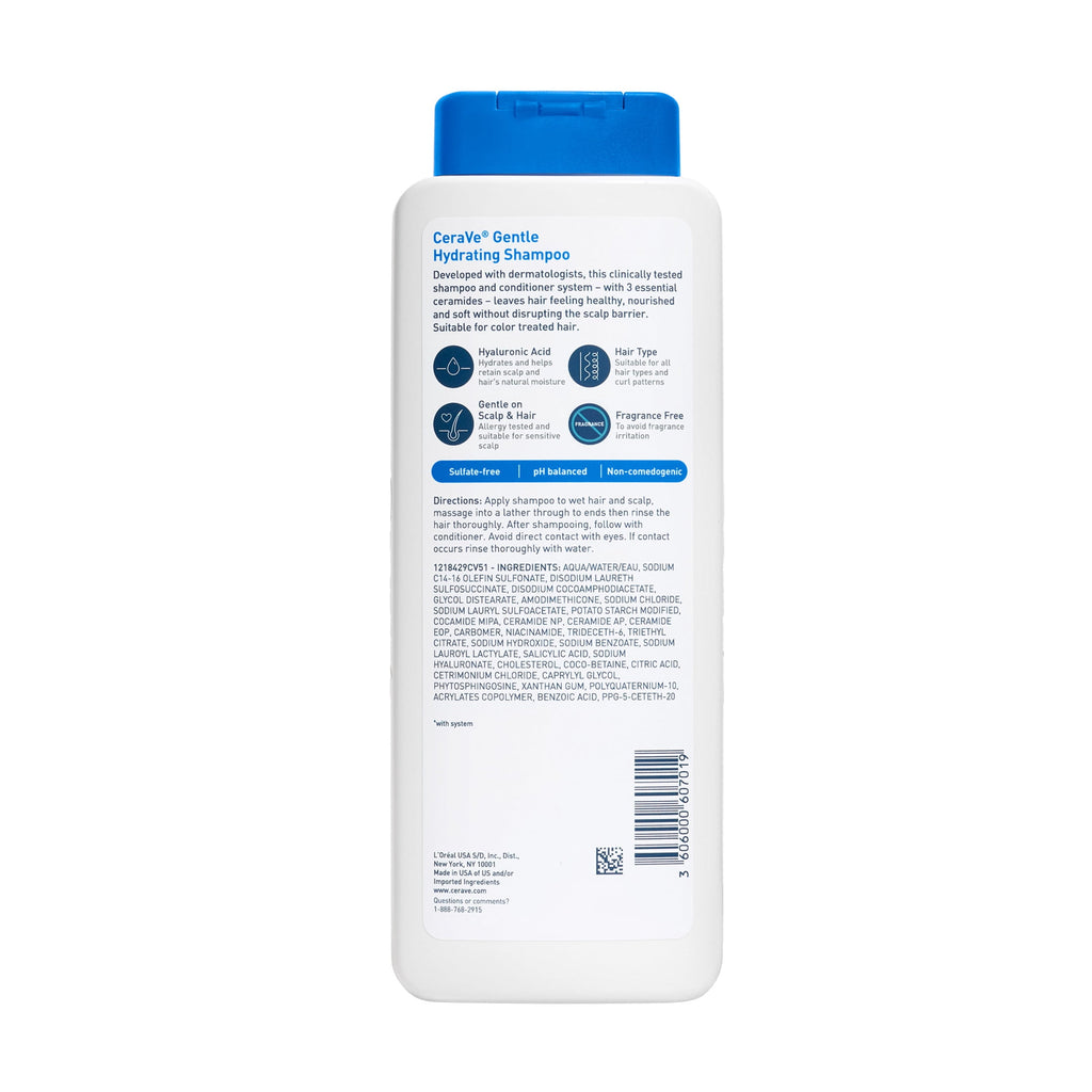 CeraVe Gentle Hydrating Shampoo for Normal to Dry Scalp & Hair 12 fl oz