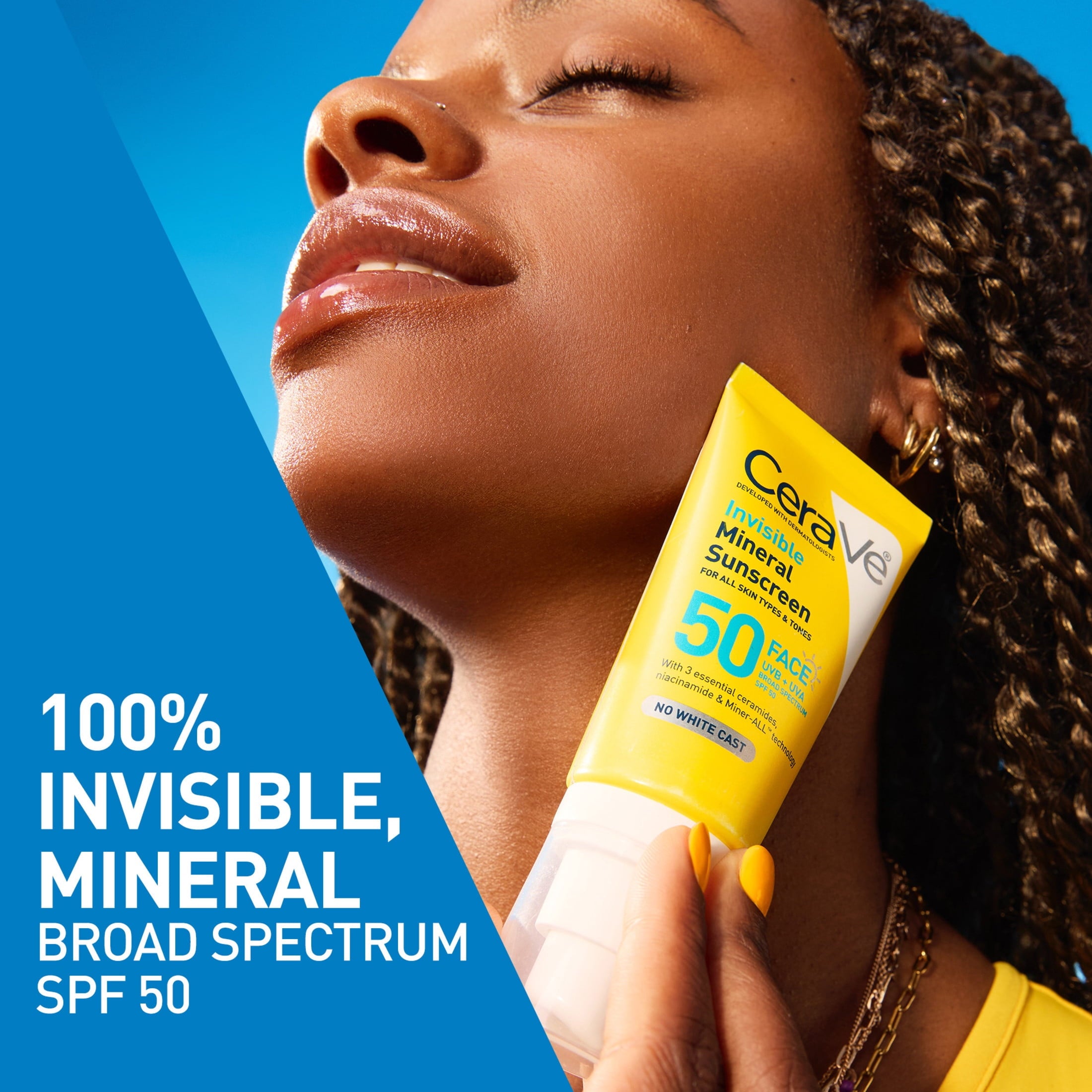 CeraVe Invisible Mineral Sunscreen SPF 50 Face Lotion 1.62 oz