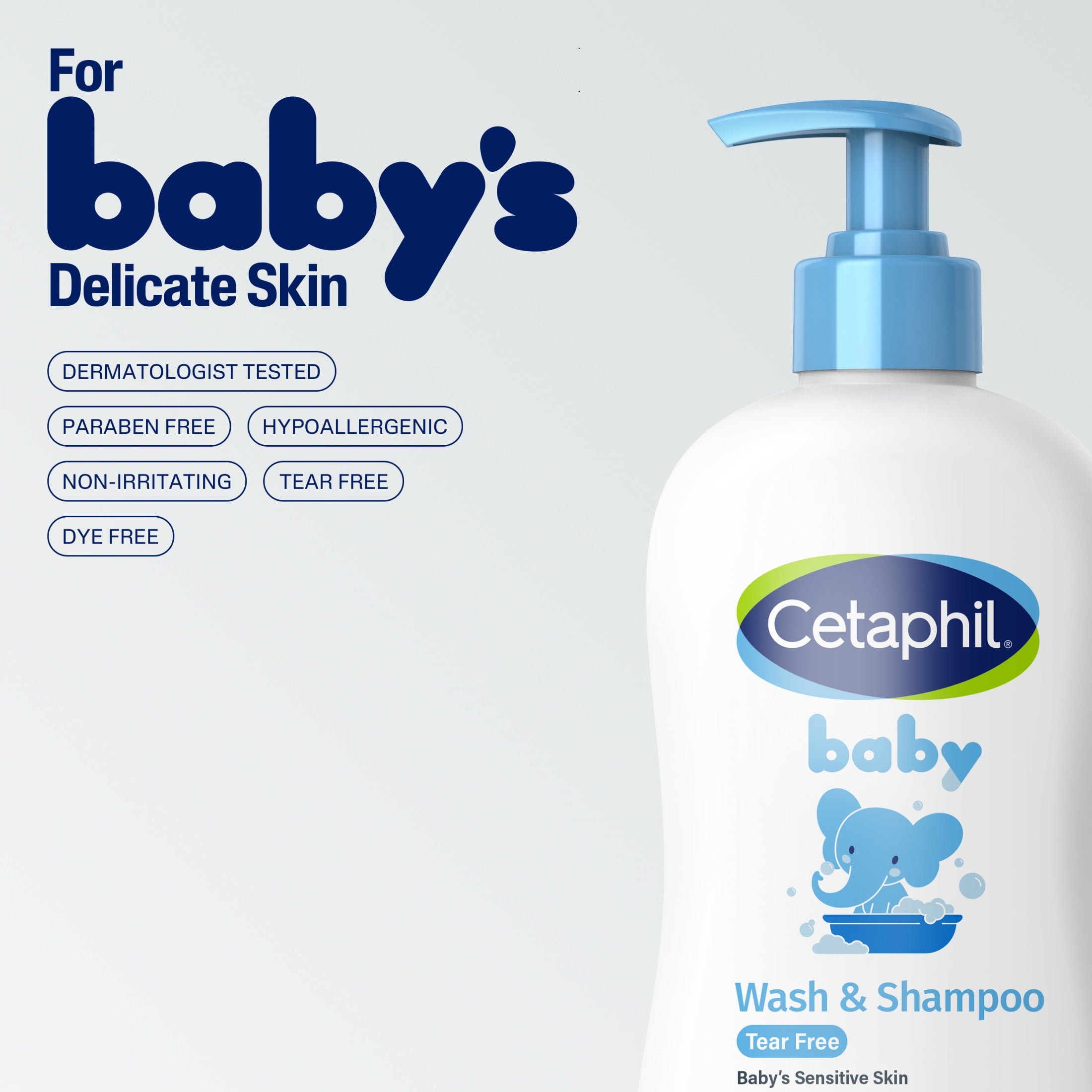 Cetaphil Baby Moisturizing Aloevera Body Wash and Shampoo, Organic Calendula, 7.8 fl oz