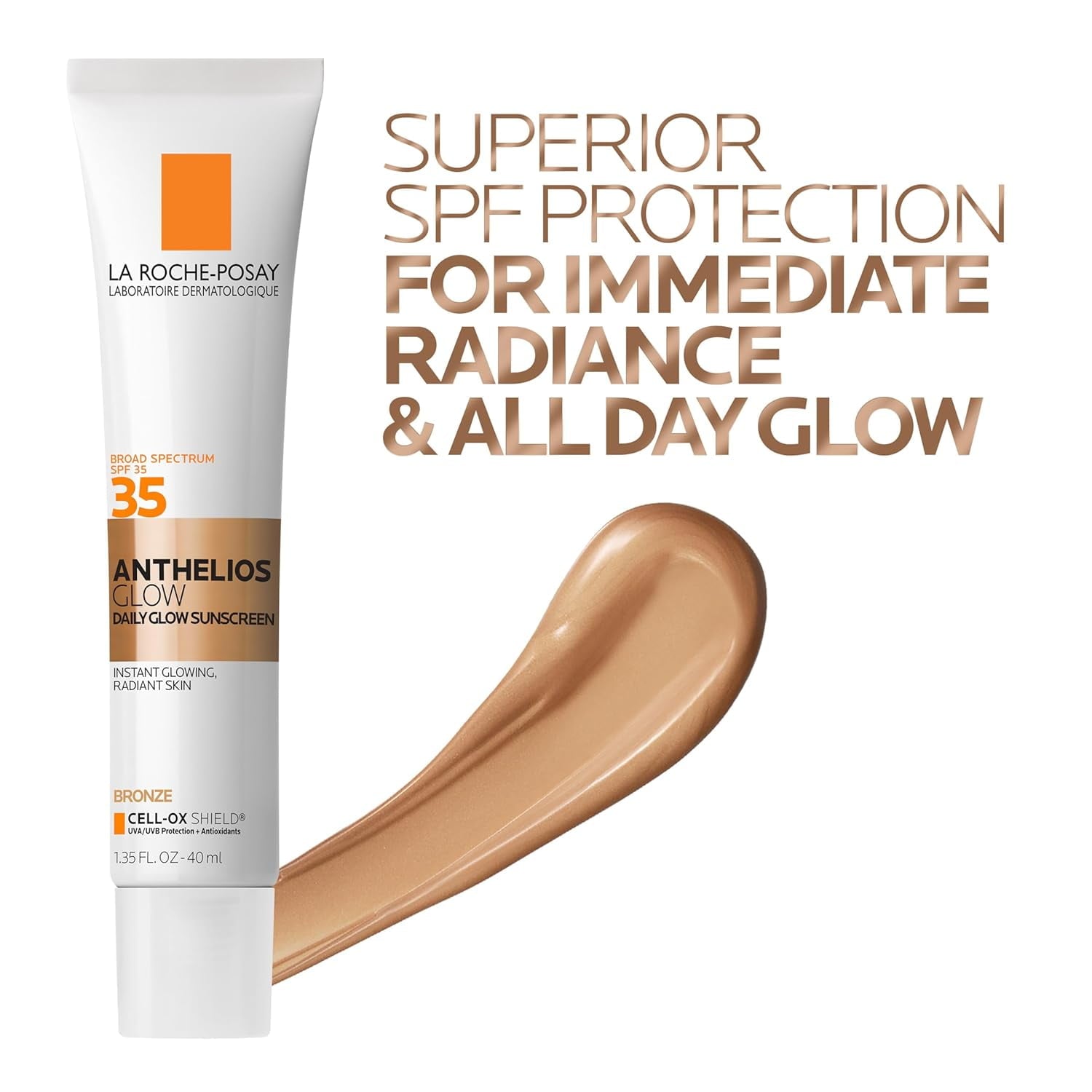 La Roche-Posay Anthelios Glow Face Sunscreen SPF 35 - Bronze, 1.35 fl oz