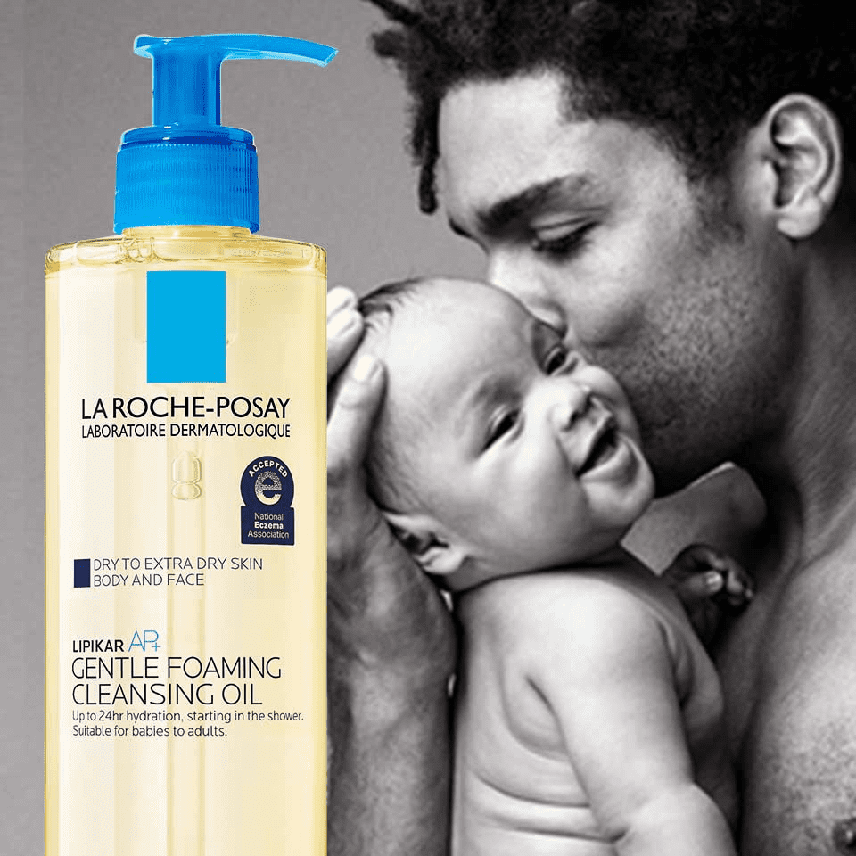 La Roche-Posay Lipikar AP+ Gentle Foaming Cleansing Oil Body Wash for Eczema & Sensitive Skin, 13.52 fl oz