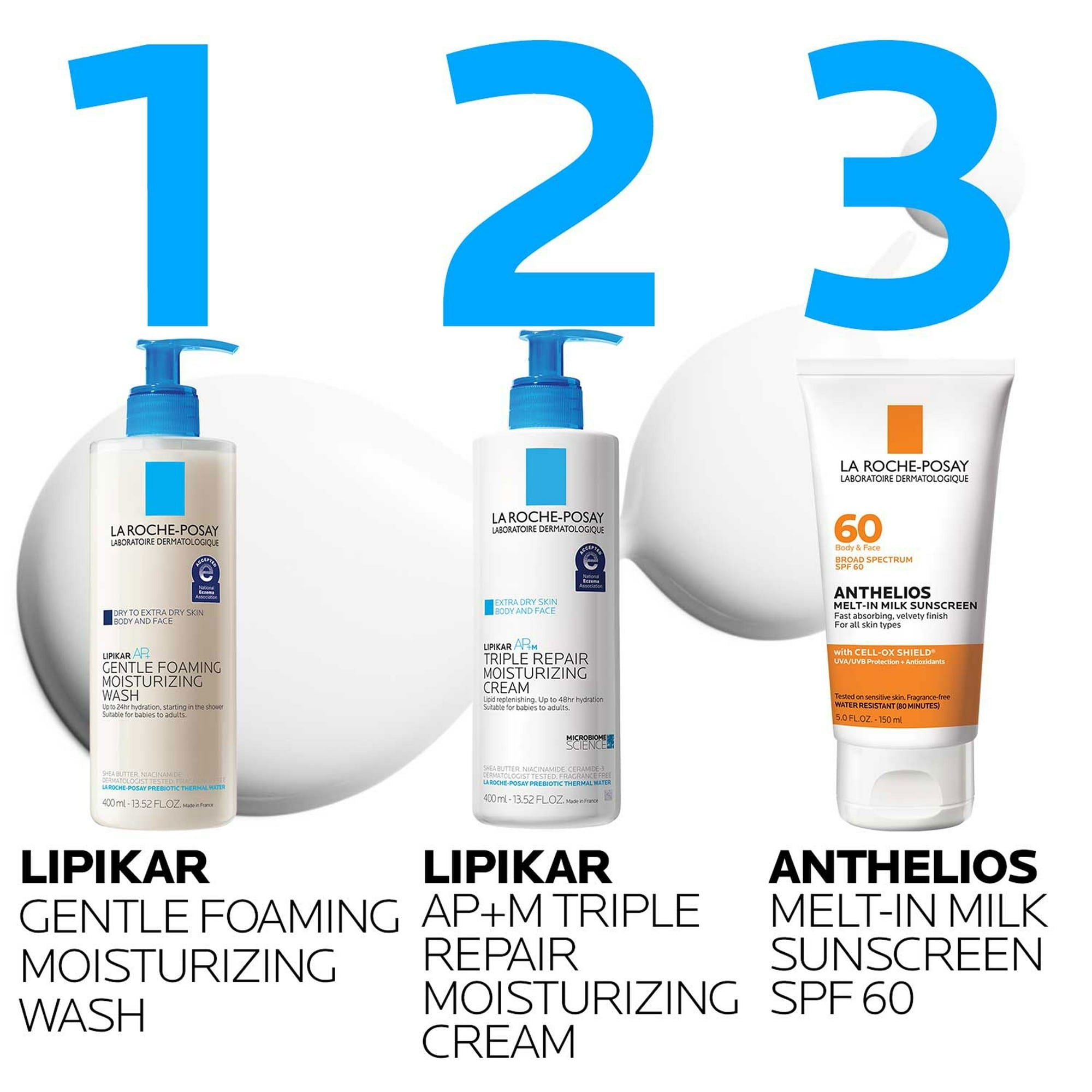 La Roche-Posay Lipikar AP+ Moisturizing Body & Face Wash, 6.76 fl oz
