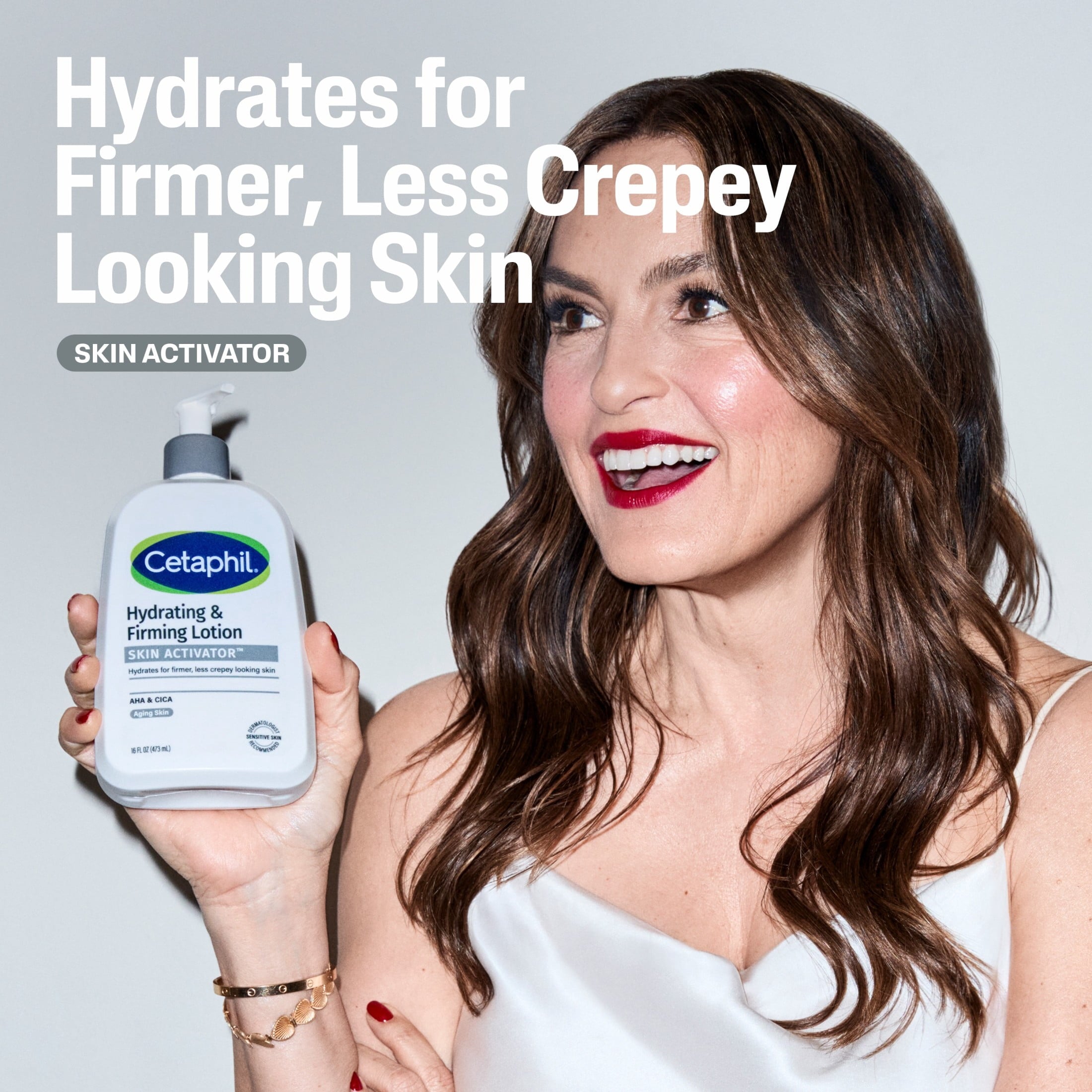 CETAPHIL Skin Activator Hydrating & Firming Body Lotion, Mandelic Acid (AHA) and Centella Asiatica (CICA) Body Moisturizer, Hydrates and Firms Aging Skin, Anti-Aging Body Skin Care, 16 oz