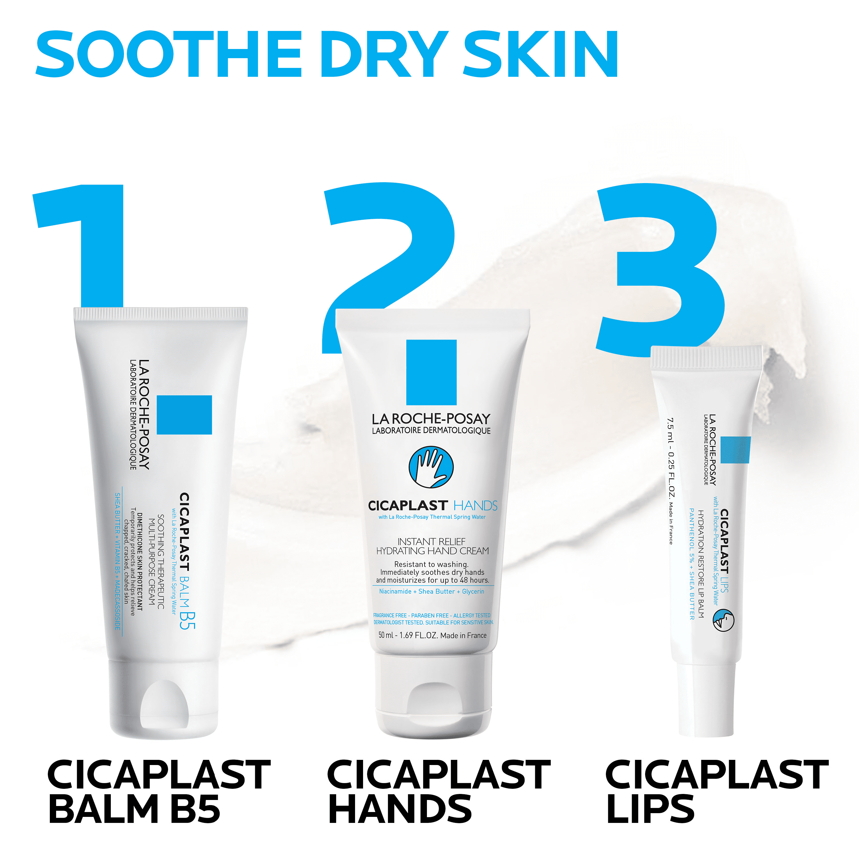 La Roche-Posay Cicaplast Hydration Restore Lip Balm, Fragrance-Free for Dry Lips, 0.25 fl oz