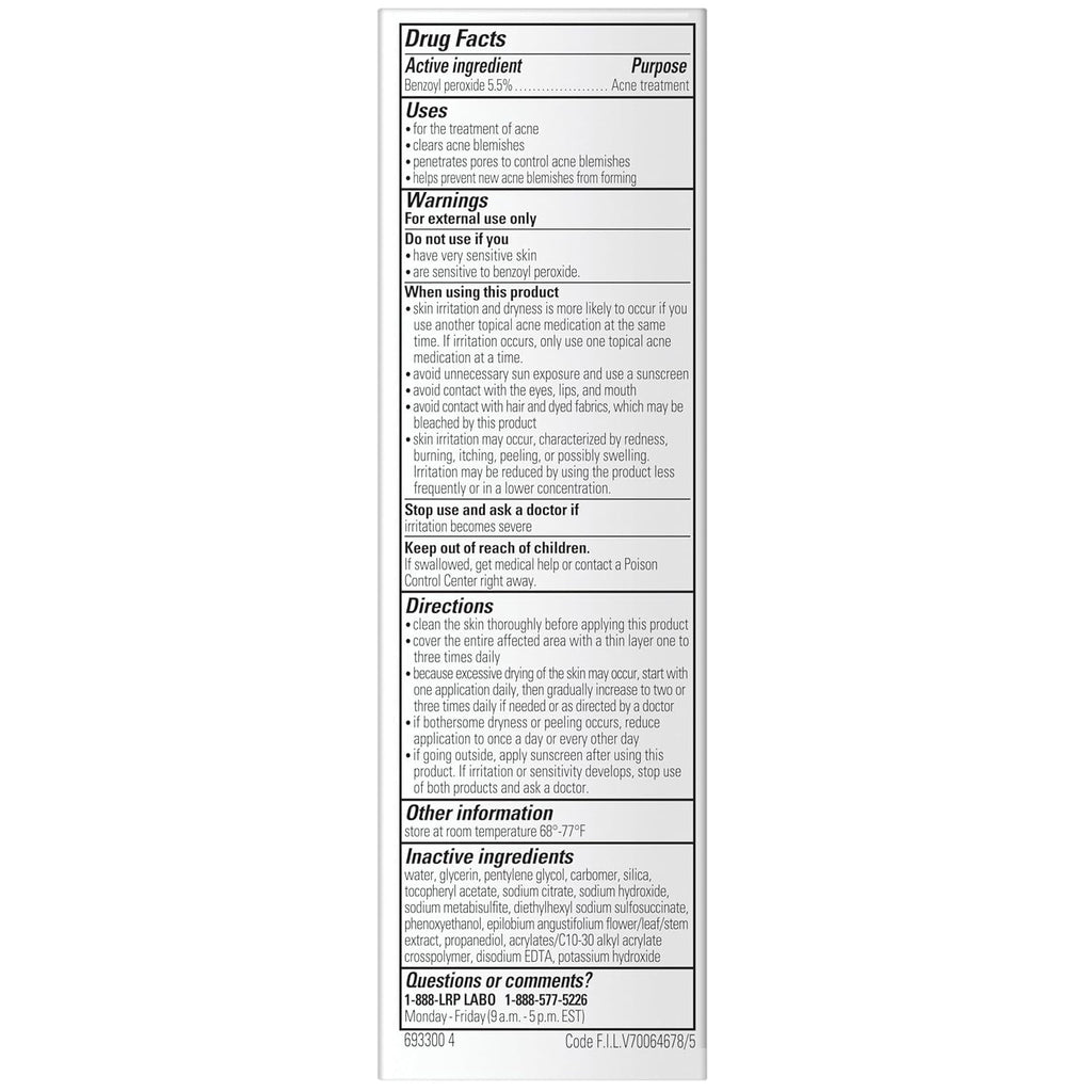 La Roche-Posay Effaclar BPO Multi-Target 5.5% Benzoyl Peroxide Acne Spot Treatment Cream, 0.7 fl oz